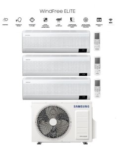 Climatizzatore Condizionatore Trial 9+9+12 SAMSUNG WINDFREE ELITE 9000+9000+12000 Btu AJ068TXJ R32 In A++/A+ Wifi New 2