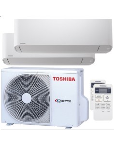 Climatizzatore Condizionatore Toshiba Dual Split Inverter serie SEIYA 7+13 con RAS-2M18U2AVG-E R-32 Wi-Fi Optional 7000+13000