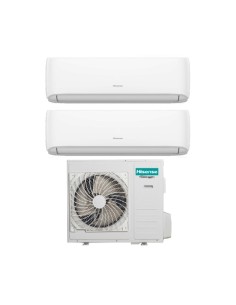 Climatizzatore Condizionatore Hisense Dual Split Inverter serie HI-COMFORT 18+18 con 4AMW105U4RAA R-32 Wi-Fi Integrato 18000+180