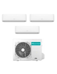Climatizzatore Condizionatore Hisense Trial Split Inverter serie HI-COMFORT 9+9+18 con 3AMW72U4RFA R-32 Wi-Fi Integrato 9000+900