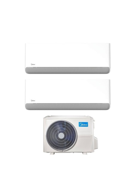Climatizzatore MIDEA Dual Split Serie Breezeless e inverter da 9000+9000 con M2OE-18HFN8-Q R-32 Wi-Fi Integrato 9+9 a++/a+