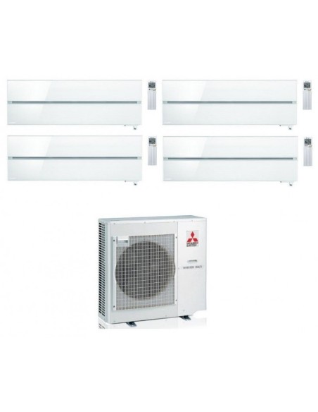 Mitsubishi Electric Kirigamine Style quadrisplit 9000+9000+12000+12000 BTU MXZ-4F80VF Pearl White Wi-Fi R32