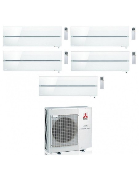 Mitsubishi Electric Kirigamine Style penta split 9000+9000+9000+12000+18000 BTU MXZ-5F102VF Pearl White Wi-Fi R32