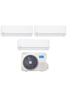 Climatizzatore Condizionatore Midea Trial Split Inverter serie EVOLUTION 9+9+12 con M3OF-27HFN8-Q R-32 Wi-Fi Optional 9000+9000+